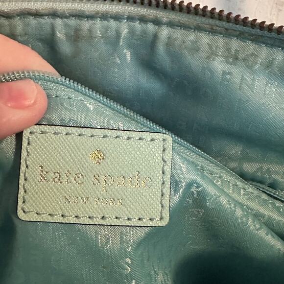 KATE SPADE Newbury Lane Caining Grace Blue Bag Rachelle Tote Cutouts - Picture 7 of 10